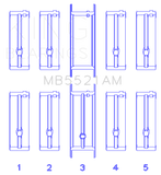 King Engine Bearings Chrysler 2.2L Main Bearing Set