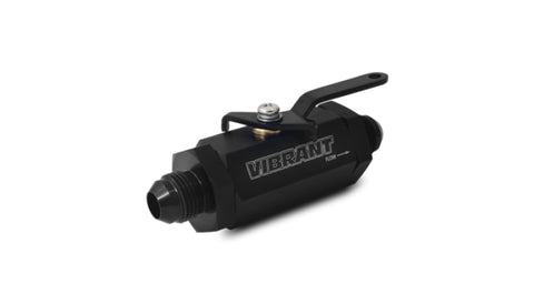 Vibrant -10AN to -10AN Male Shut Off Valve - Black