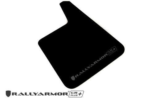 Rally Armor Universal Black UR Plus Mud Flap w/ Metallic Black Logo - Pair