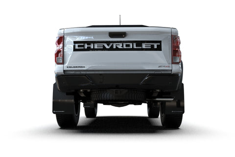 Rally Armor 23-25 Chevy Colorado ZR2 Black Mud Flap - White Logo