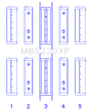 King Subaru WRX/STi EJ20 EJ22 EJ25 Flange #3 Position Performance Main Bearing Set - Size STDX