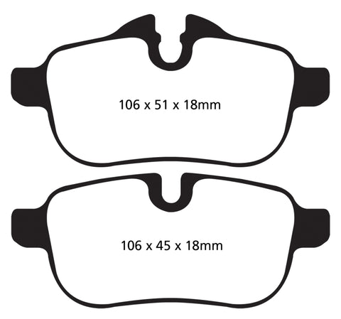 EBC 09+ BMW Z4 3.0 (E89) Yellowstuff Rear Brake Pads