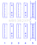 King Subaru EJ20/EJ22/EJ25 (For Thrust in #5 Position) Tri-Metal Perf Main Bearing Set - Size STDX