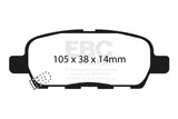 EBC 02 Infiniti G35 3.5 w/o DCS Redstuff Rear Brake Pads