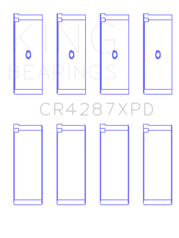 King Honda B18C1/B18C5 16V (Predoweled for Alum Rods) Performance Rod Bearing Set - Size STDX