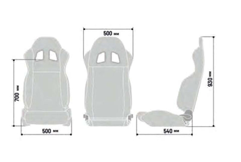Sparco Seat R100 Blk/Grey