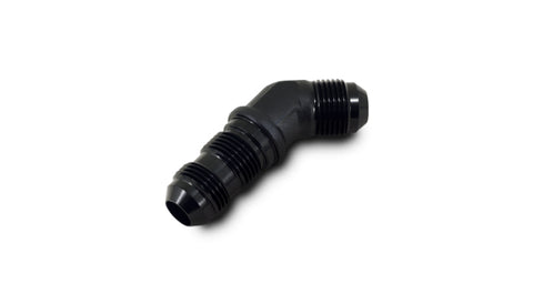 Vibrant -3AN Bulkhead Adapter 45 Degree Elbow Fitting - Anodized Black Only
