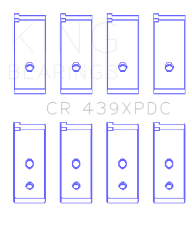 King Engine Bearings Honda 4 B18A1/B18B1 Connecting Rod Bearing Set - Size STD
