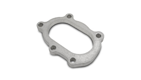Vibrant GT25R / GT28R Discharge Flange with Oval Outlet (5 Bolt) T304 SS 1/2in Thick