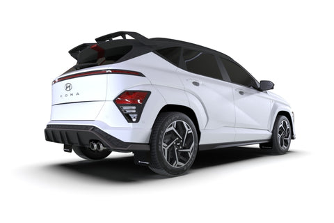 Rally Armor 24-25 Hyundai Kona N Line Black UR Mud Flap - White Logo