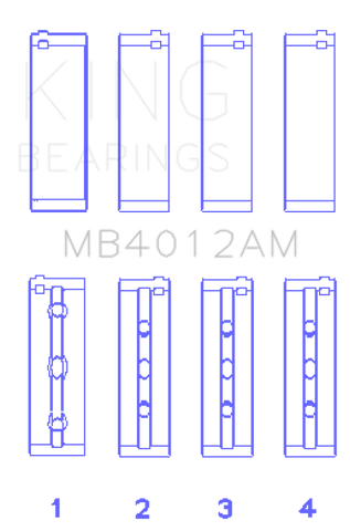 King Engine Bearings Toyota 5VZFE Crankshaft Main Bearing Set