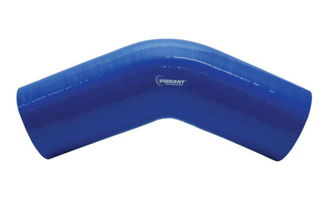 Vibrant 4 Ply Reinforced Silicone Elbow Connector - 3.25in I.D. - 45 deg. Elbow (BLACK)