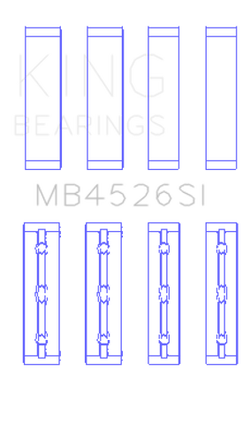 King Engine Bearings Toyota 1GR-FE (Size +0.25mm) Crankshaft Main Bearing Set