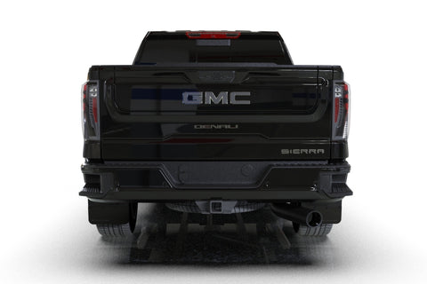 Rally Armor 20-26 GMC Sierra 2500/3500 HD Denali Black Mud Flap w/White Logo
