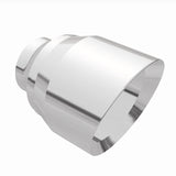 MagnaFlow Tip Stainless Double Wall Round Single Outlet Polished 4.5in DIA 2.5in Inlet 5.75in Length