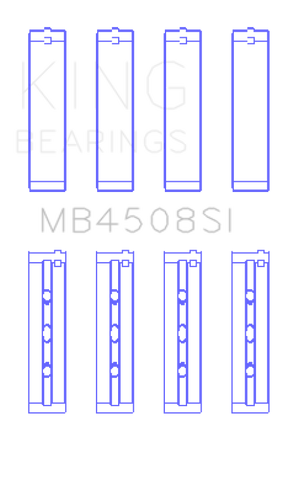 King Engine Bearings Acura J30A/J32A/J35A/J35Z Performance Main Bearing Set - Size STD