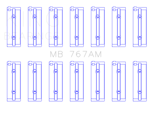 King Engine Bearings Toyota 2M/4M/5ME/5MGE/7MGE/7MGTE Main Bearing Set - Size STD