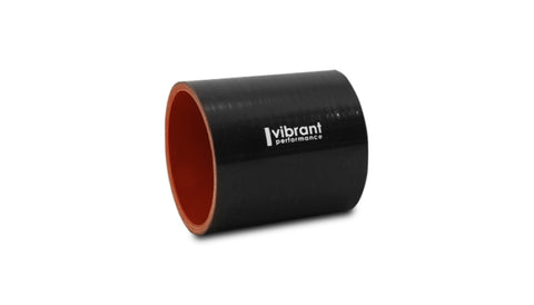 Vibrant Silicone Straight Hose Coupler 3.75in ID x 3.00in Long - Gloss Black