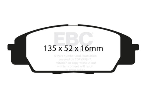 EBC 07-11 Acura CSX (Canada) 2.0 Type S Yellowstuff Front Brake Pads