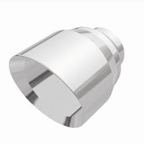 MagnaFlow Tip Stainless Double Wall Round Single Outlet Polished 4.5in DIA 2.5in Inlet 5.75in Length
