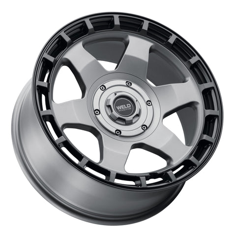 Weld Off-Road Ridge 17x9 - 5x114.3 / 5x127 BP - ET-12 - 78.1mm CB Satin Gunmetal Wheel (Black Ring)