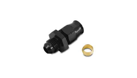Vibrant -8AN Male to 0.375in Tube Adapter Fitting (w/Brass Olive Insert)