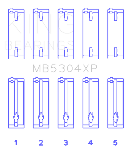 King Engine Bearings Mazda B6/B6-T/ZM/B3/B5 Main Bearing Set - Size STD