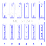 King Engine Bearings Volvo 520/B5252 Main Bearing Set - Size STD