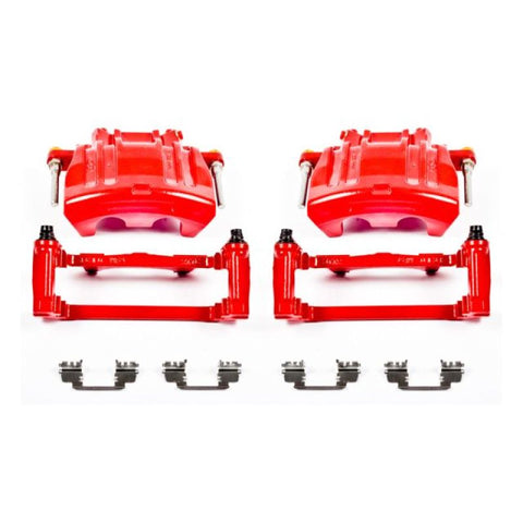 Power Stop 2012 Chrysler 300 Front Red Calipers w/Brackets - Pair