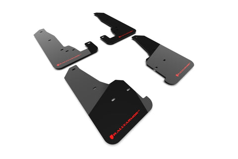 Rally Armor 18-22 Jeep Grand Cherokee SRT Trackhawk Black UR Mud Flap - Red Logo