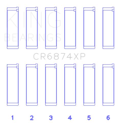 King Engine Bearings Subaru EZ30/EZ30D (Size STD) Performance Rod Bearing Set