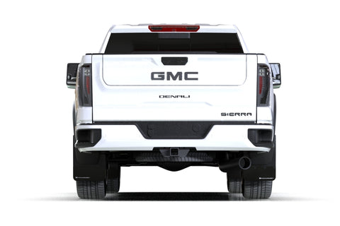 Rally Armor 20-26 GMC Sierra 2500/3500 HD Denali Black Mud Flap w/White Logo