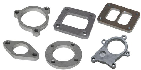 Vibrant T304 SS 4 Bolt Flange for 3.5in O.D. Oval tubing