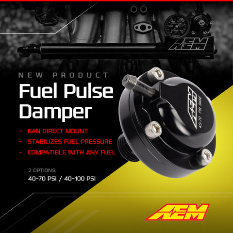 AEM AN6 ORB 40-70psi Fuel Pulse Damper