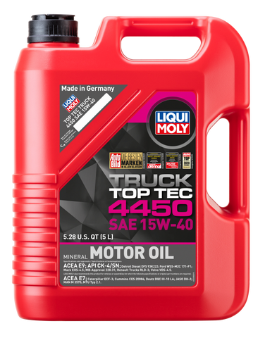 LIQUI MOLY 5L Top Tec Truck 4450 Motor Oil SAE 15W40