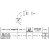 Mishimoto 90 Degree Push Lock Fitting - 10AN