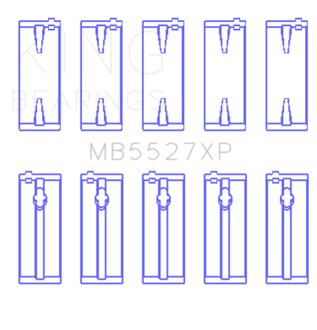 King Engine Bearings Toyota 4AGE/4AGZE 16V 1.6L (Size 0.25 Oversized) Performance Main Bearing Set