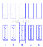 King Ford/Mazda Duratec 2.0/2.3 DOHC Silicon Bi-Metal Aluminum Main Bearing Set - Size STD