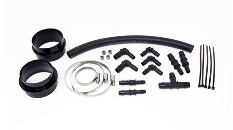 Torque Solution Turbo Inlet Hose Black (Recirc): 02-07 WRX / 04-20 STI / 05-09 Legacy GT (3in Inlet)