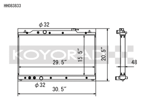 Koyo 2022 Honda Civic 1.5L Turbo (MT and CVT) / 2023 Acura Integra All Aluminum Radiator