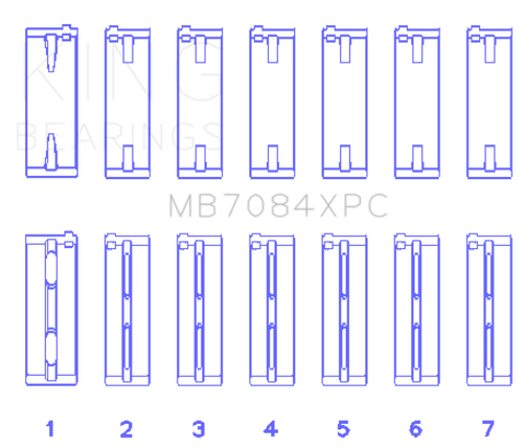 King Engine Bearings Toyota 2JZGE/2JZGTE 24V 3.0L (Size .026) pMaxKote Performance Main Bearing Set