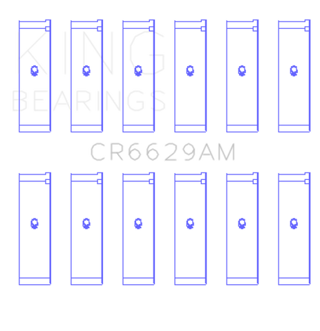 King Engine Bearings Mitsubishi 181CI 3.0L 6G72 V6/152CI 2.5L 6G73 V6 Rod Bearing Set - Size STD