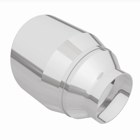 MagnaFlow Tip Stainless Double Wall Round Single Outlet Polished 4.5in DIA 2.5in Inlet 5.75in Length