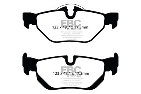 EBC 13-15 BMW X1 Bluestuff Rear Brake Pads