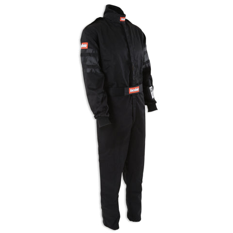 RaceQuip Black SFI-1 1-L Suit - Medium