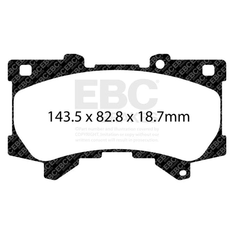 EBC 2022+ Lexus LX600 3.5TT Extra Duty Front Brake Pads