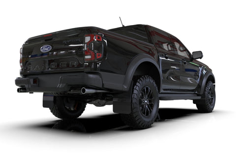 Rally Armor 23-25 Ford Ranger Raptor Black UR Mud Flap Metallic Black Logo