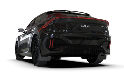 Rally Armor 25-26 Kia EV6 Base Light/GT/GT-Line Black Mud Flap - White Logo