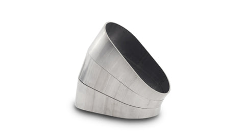 Vibrant Horizontal 304 SS Oval Pie Cuts 4.0in OD Tight 45 Degree Elbow - Bag of 3