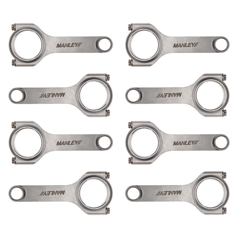 Manley Chevrolet LS 6.125 Length H Tuff Series Connecting Rod Set w/ ARP 2000 Bolts